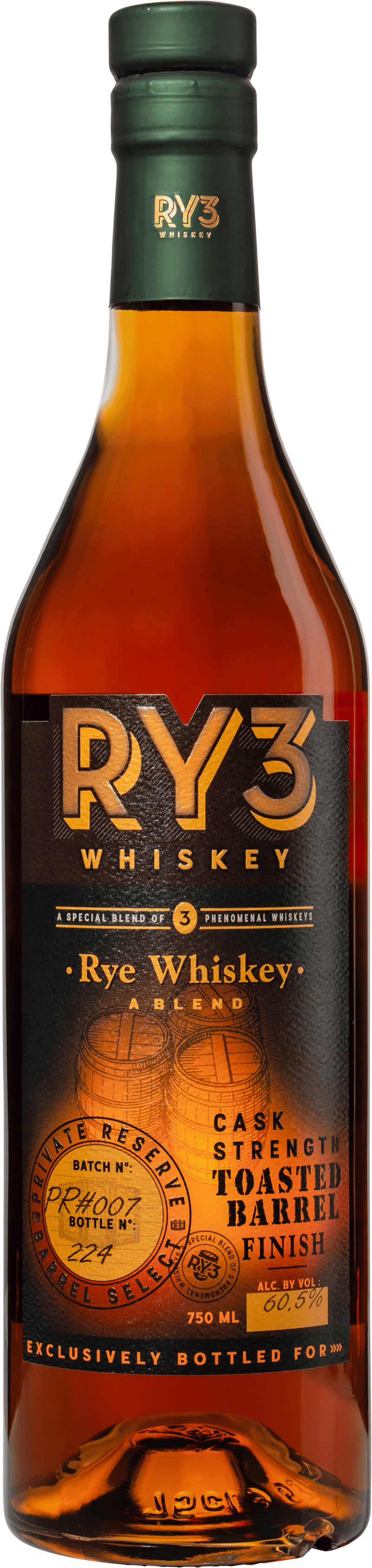 Ry3 Toasted Barrel - Cask Strength